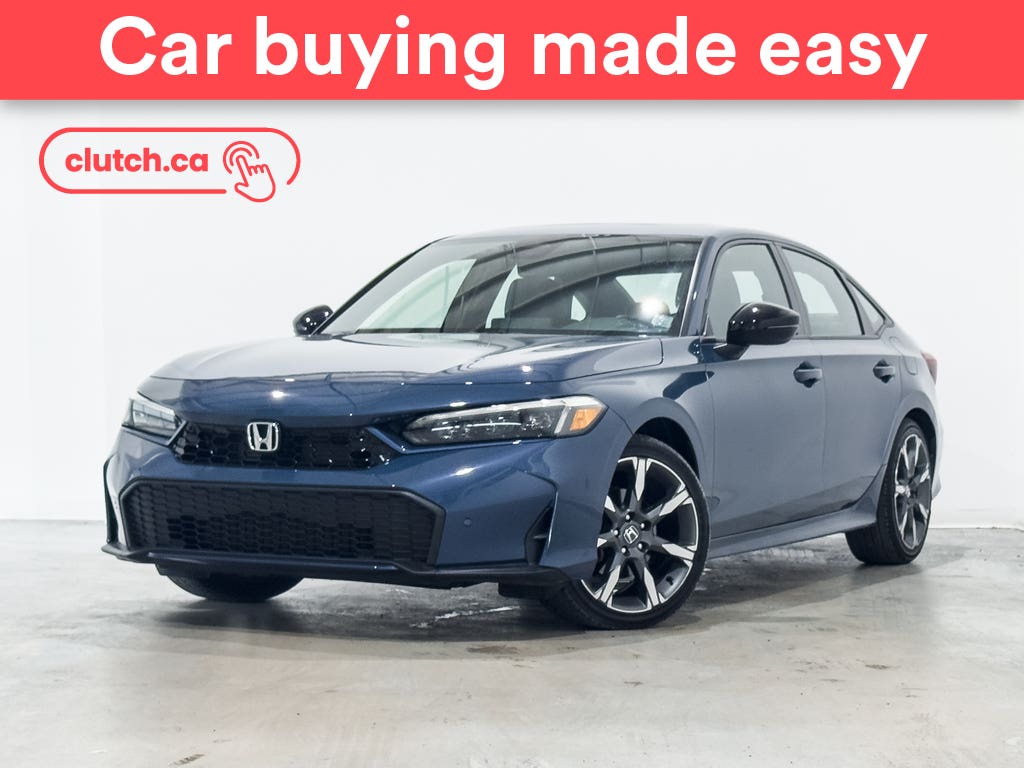 Blue 2025 Honda Civic Hybrid Sedan Front-Wheel Drive Automatic