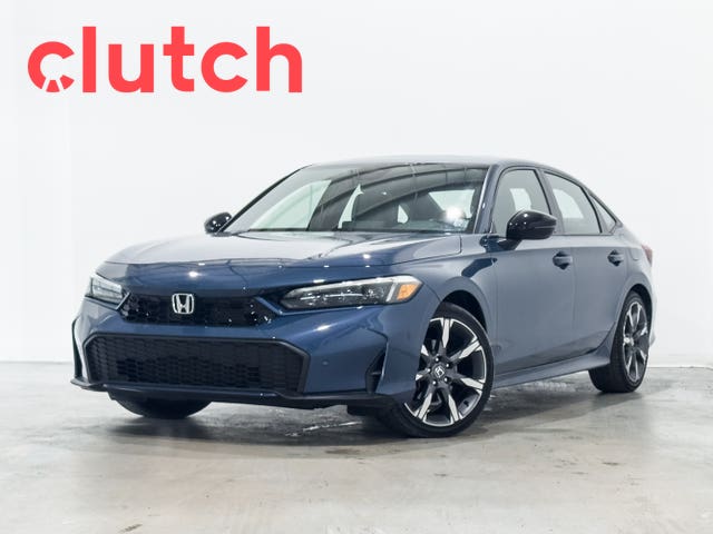 Blue 2025 Honda Civic Hybrid Sedan Front-Wheel Drive Automatic