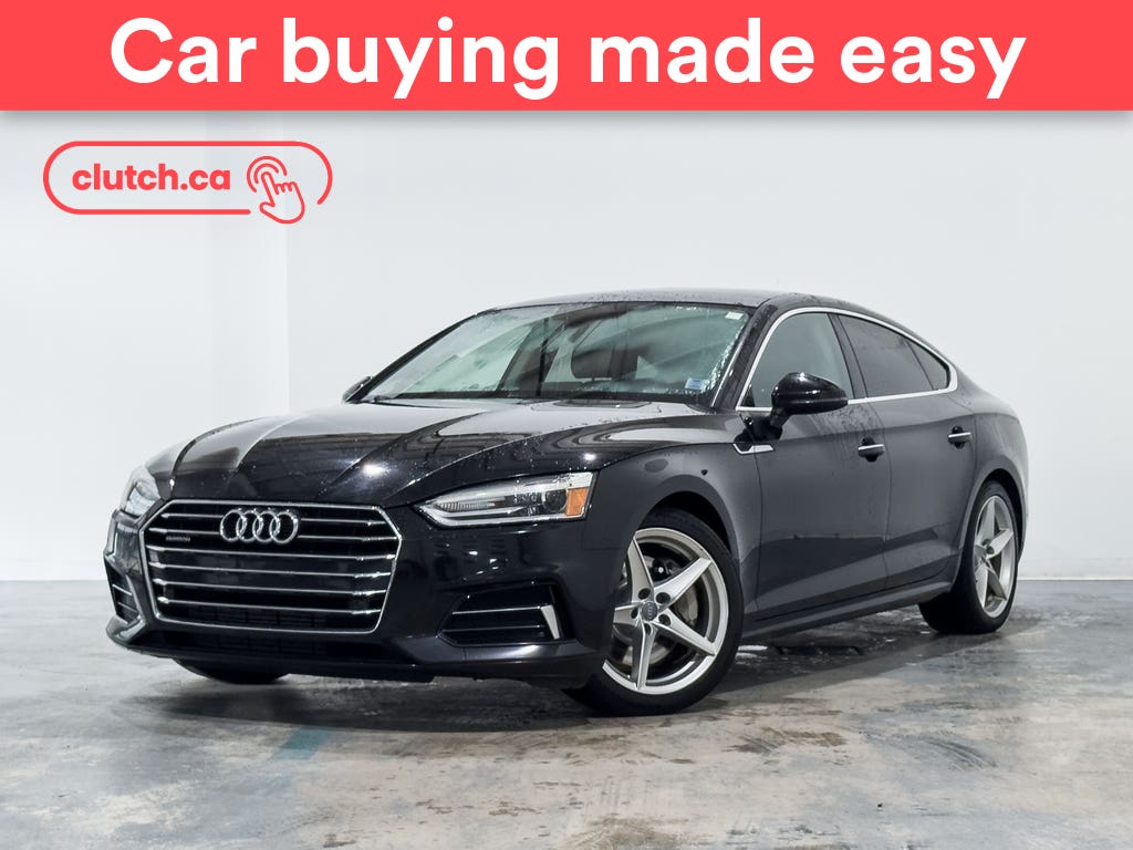Black 2018 Audi A5 Sportback Sedan Automatic