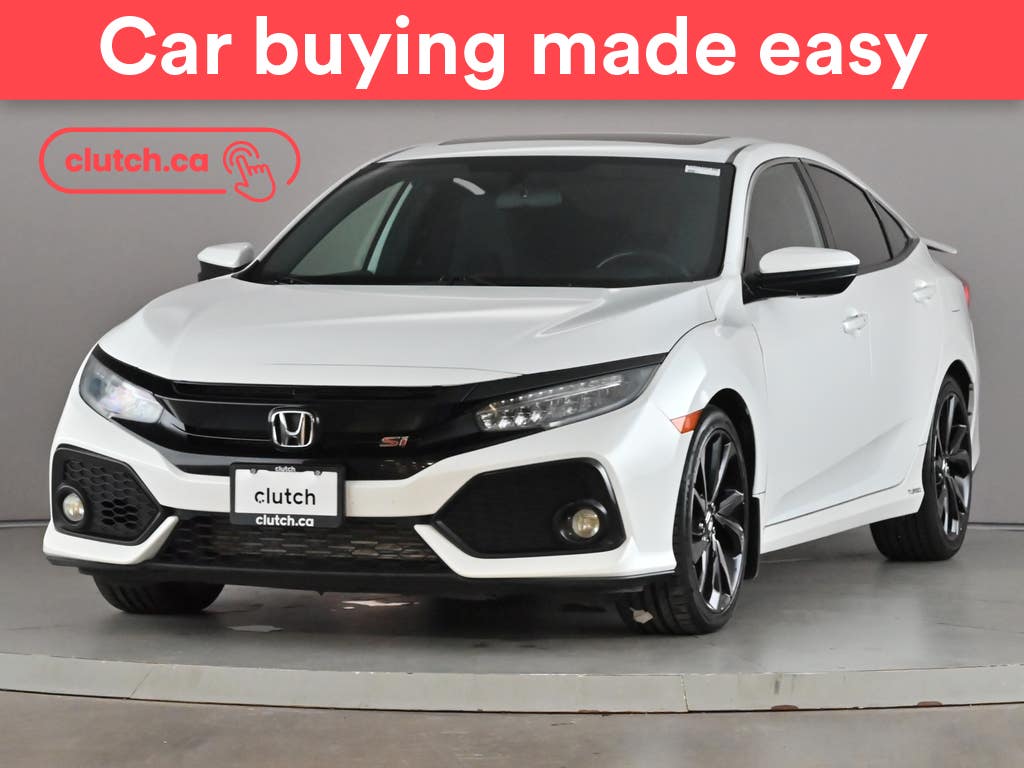 White 2018 Honda Civic Sedan Front-Wheel Drive Manual