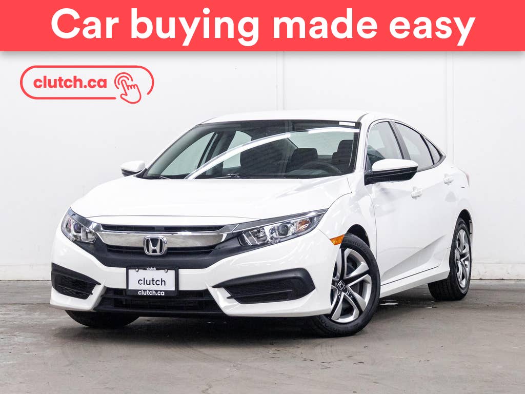 White 2018 Honda Civic Sedan Front-Wheel Drive Automatic