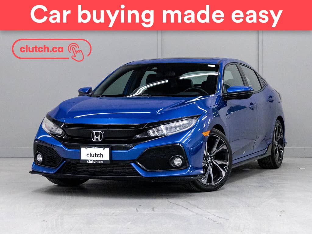 Blue 2017 Honda Civic Hatchback Hatchback Front-Wheel Drive Automatic