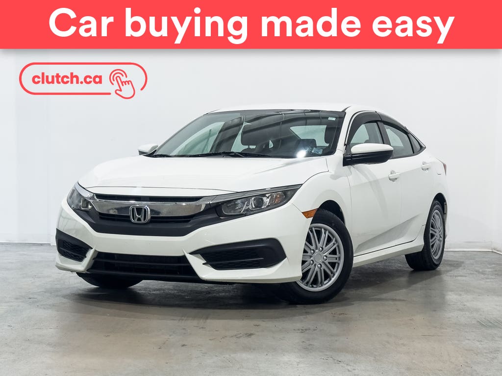 White 2017 Honda Civic LX Sedan Front-Wheel Drive Manual
