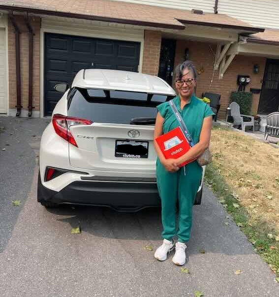 review author with their recently purchased car
