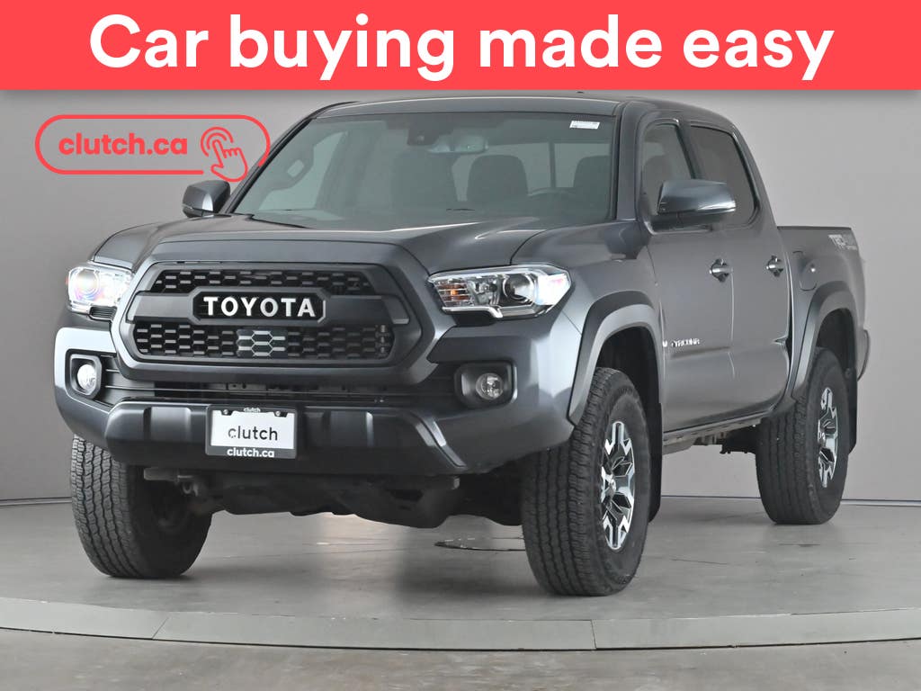 Gray 2022 Toyota Tacoma SR V6 Double Cab 4WD Pickup Truck Four-Wheel Drive Manual
