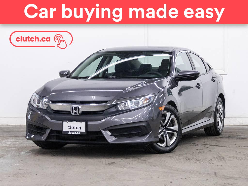 Gray 2018 Honda Civic LX Sedan Front-Wheel Drive Automatic