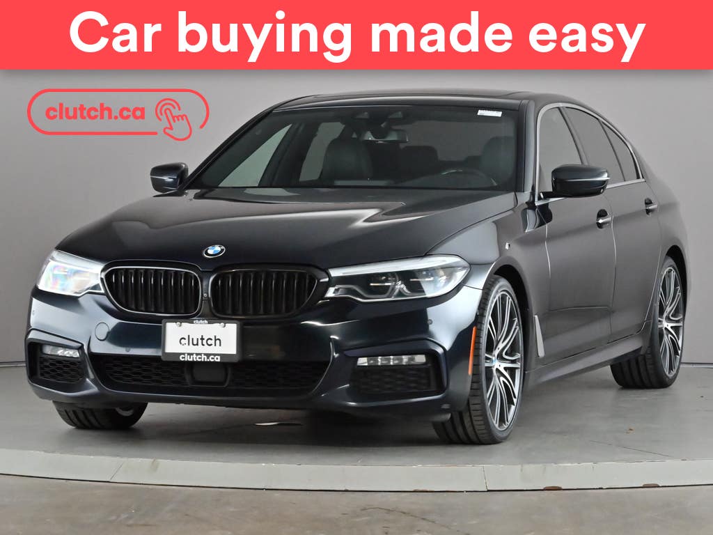 Black 2018 BMW 5 Series Sedan All-Wheel Drive Automatic