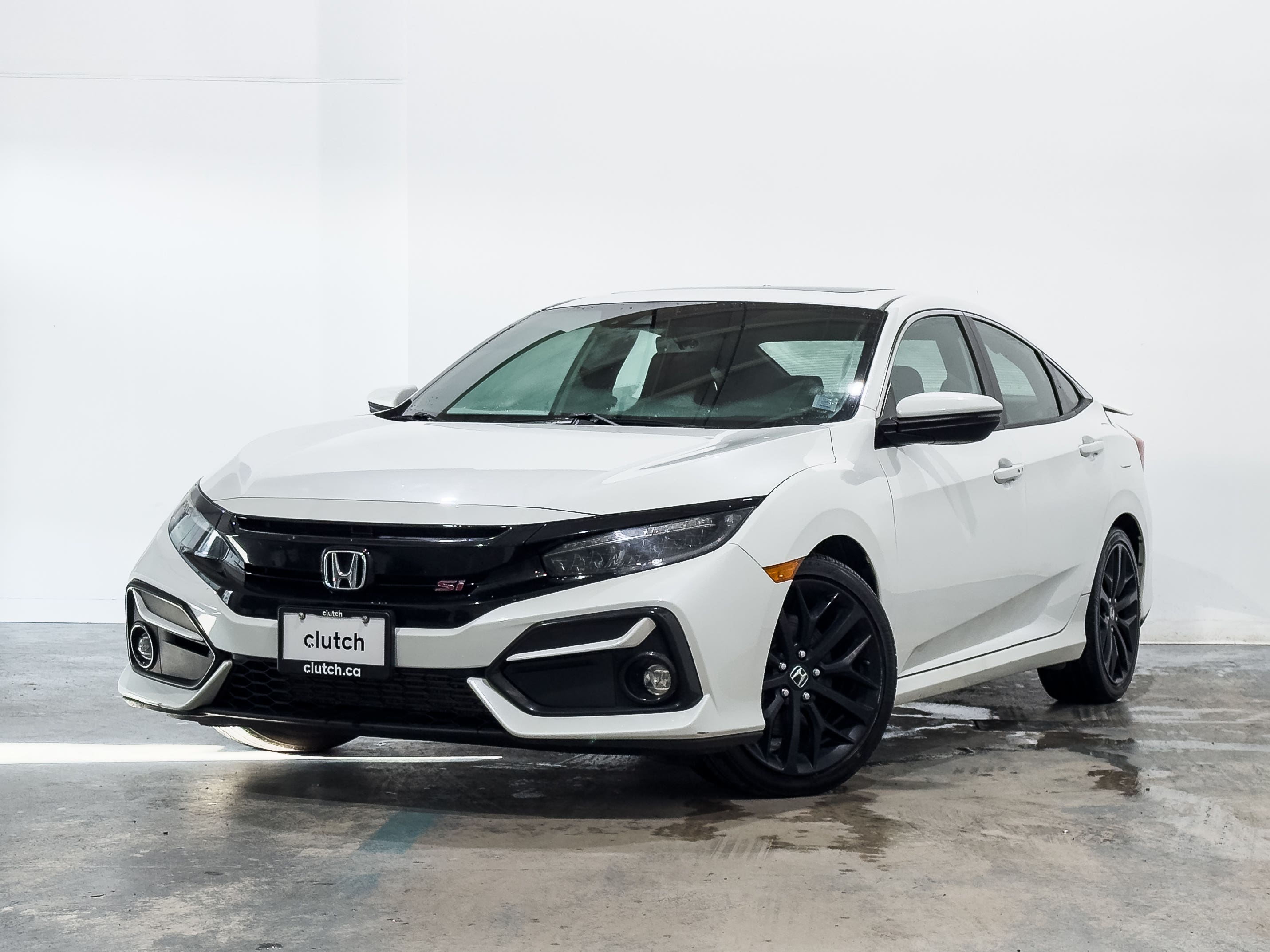 White 2020 Honda Civic Sedan Front-Wheel Drive Manual