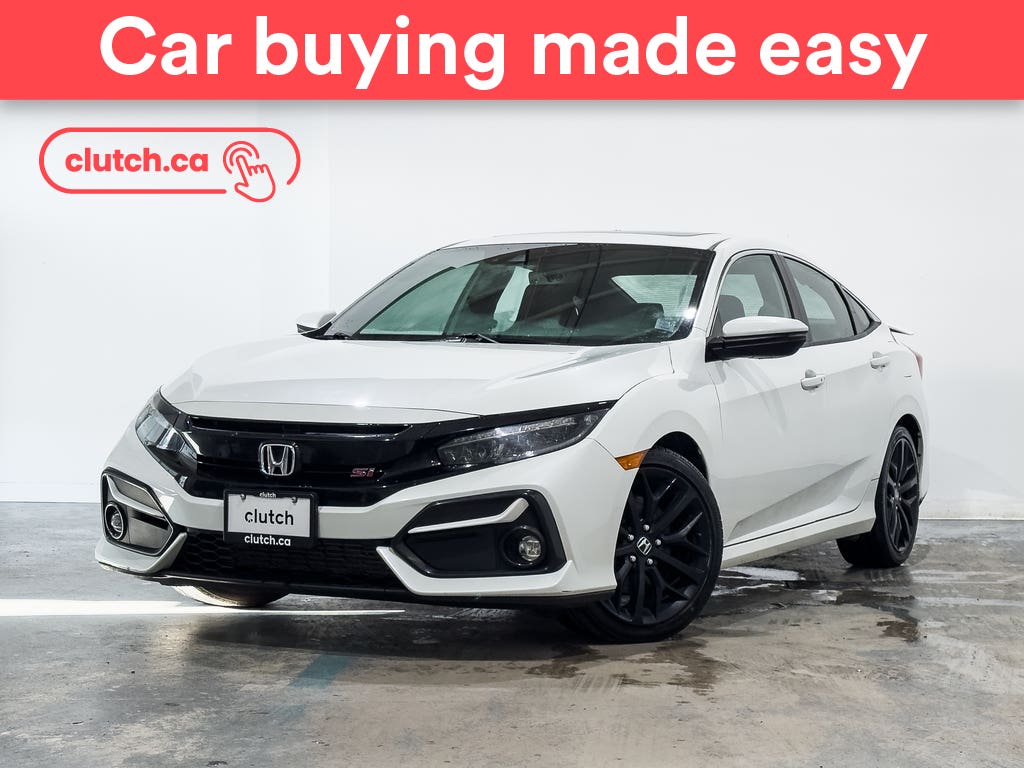 White 2020 Honda Civic Sedan Front-Wheel Drive Manual
