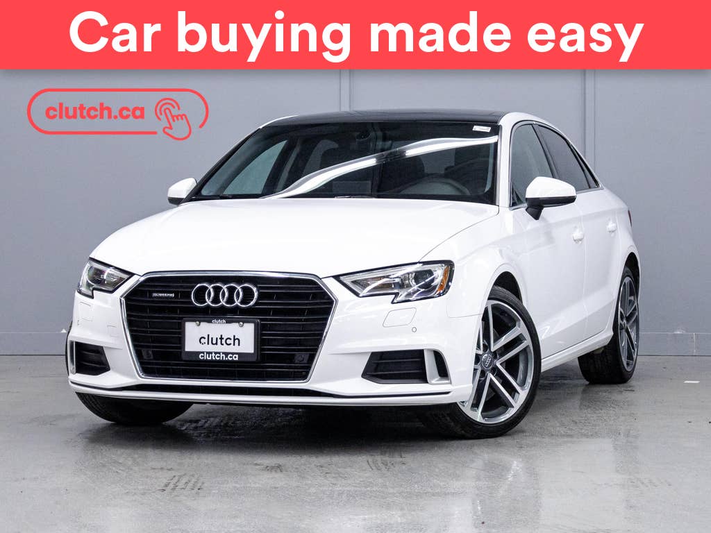 White 2020 Audi A3 Sedan Automatic