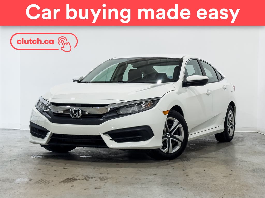 White 2018 Honda Civic LX Sedan Front-Wheel Drive Automatic