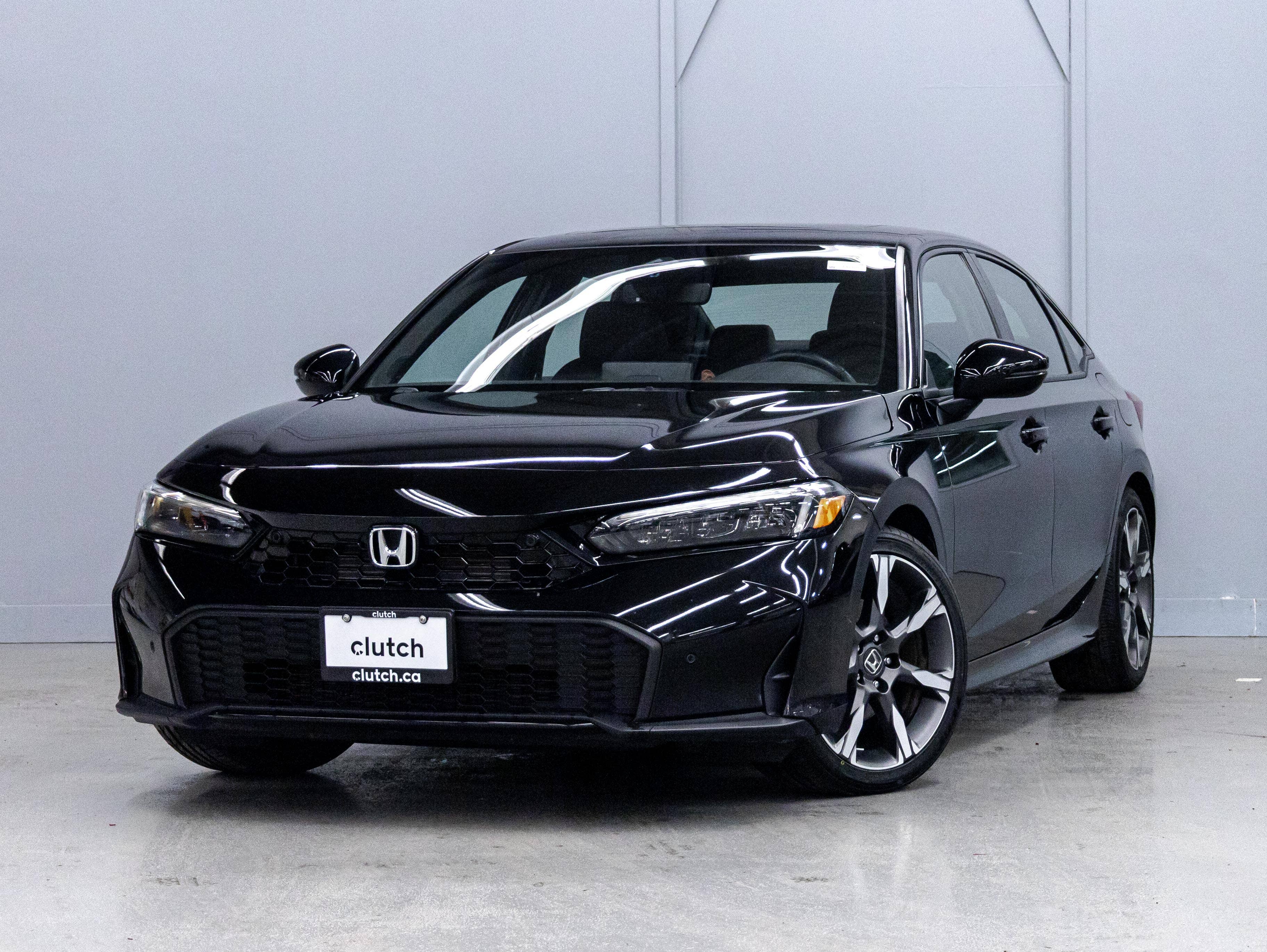 Black 2025 Honda Civic Hybrid Sedan Front-Wheel Drive Automatic