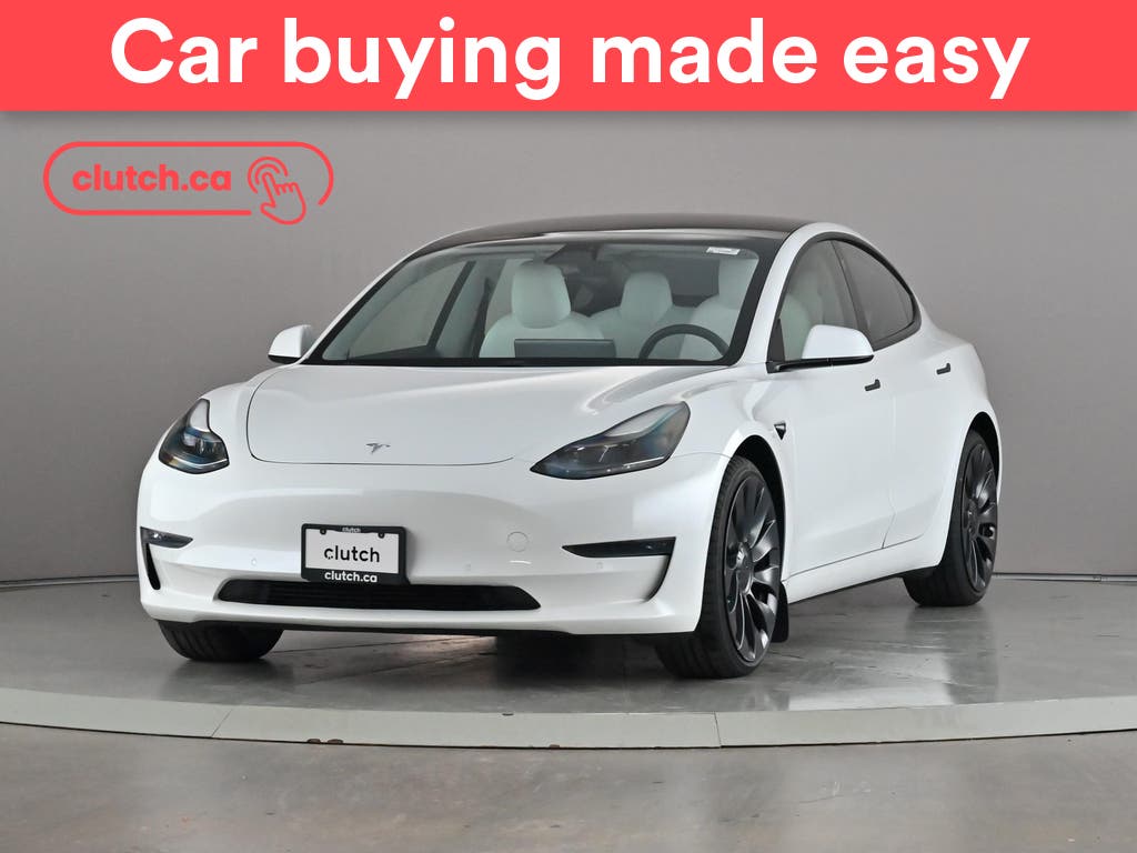 White 2021 Tesla Model 3 Sedan All-Wheel Drive Automatic