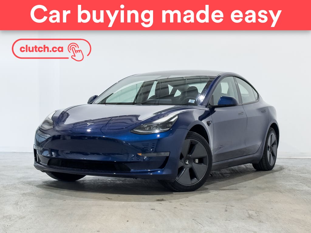 Blue 2021 Tesla Model 3 Standard Range Plus RWD Sedan Rear-Wheel Drive Automatic