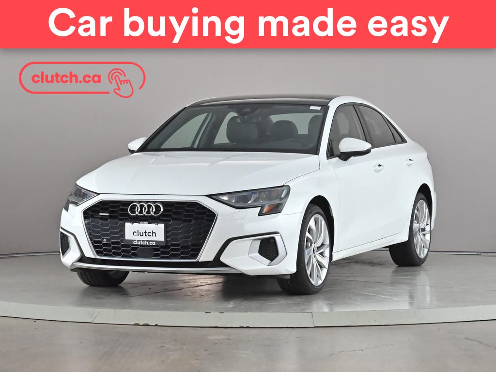 White 2022 Audi A3 Sedan Automatic