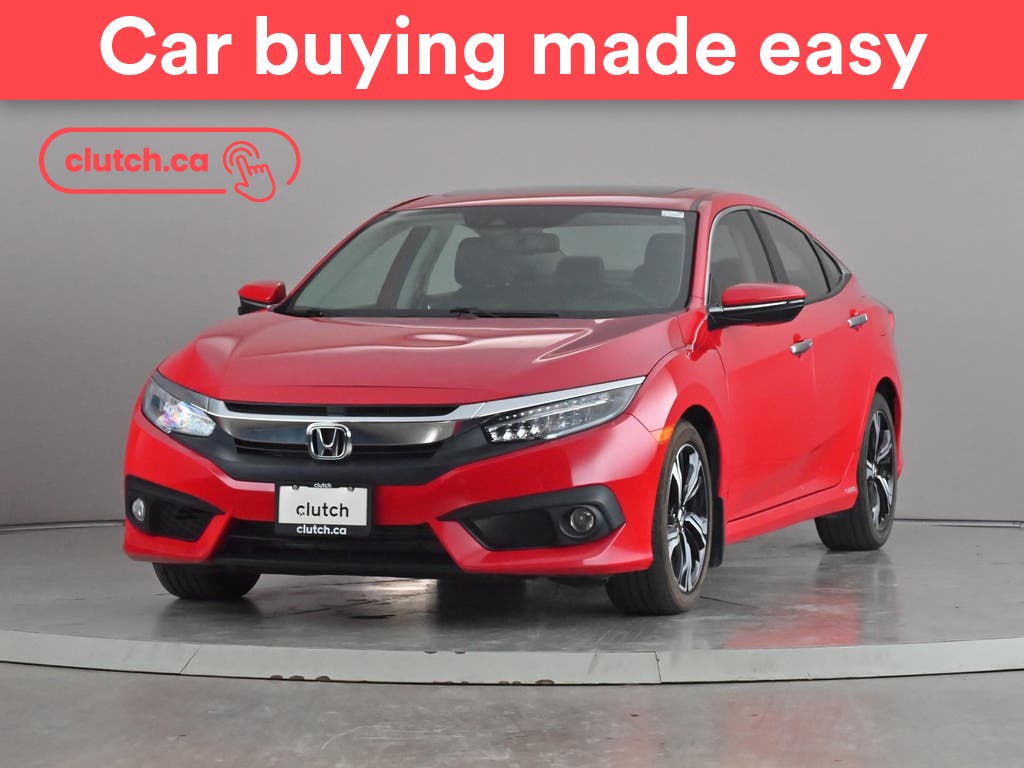 Red 2018 Honda Civic Sedan Front-Wheel Drive Automatic
