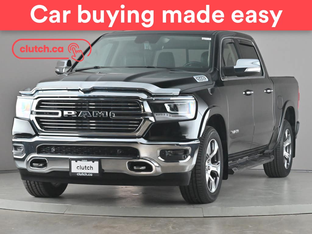 Black 2019 RAM 1500 Laramie Crew Cab 4WD Pickup Truck Four-Wheel Drive Automatic