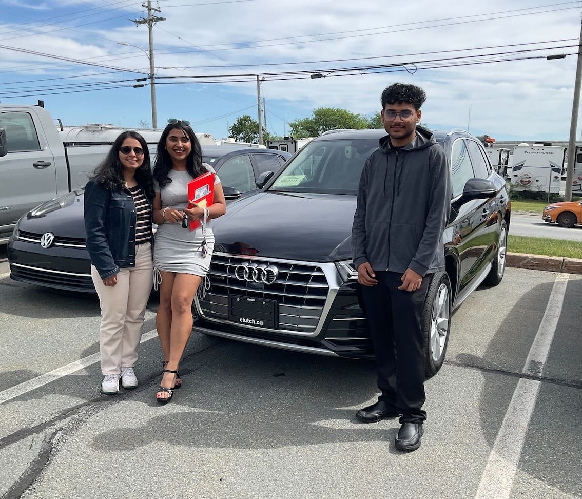 review author with their recently purchased car