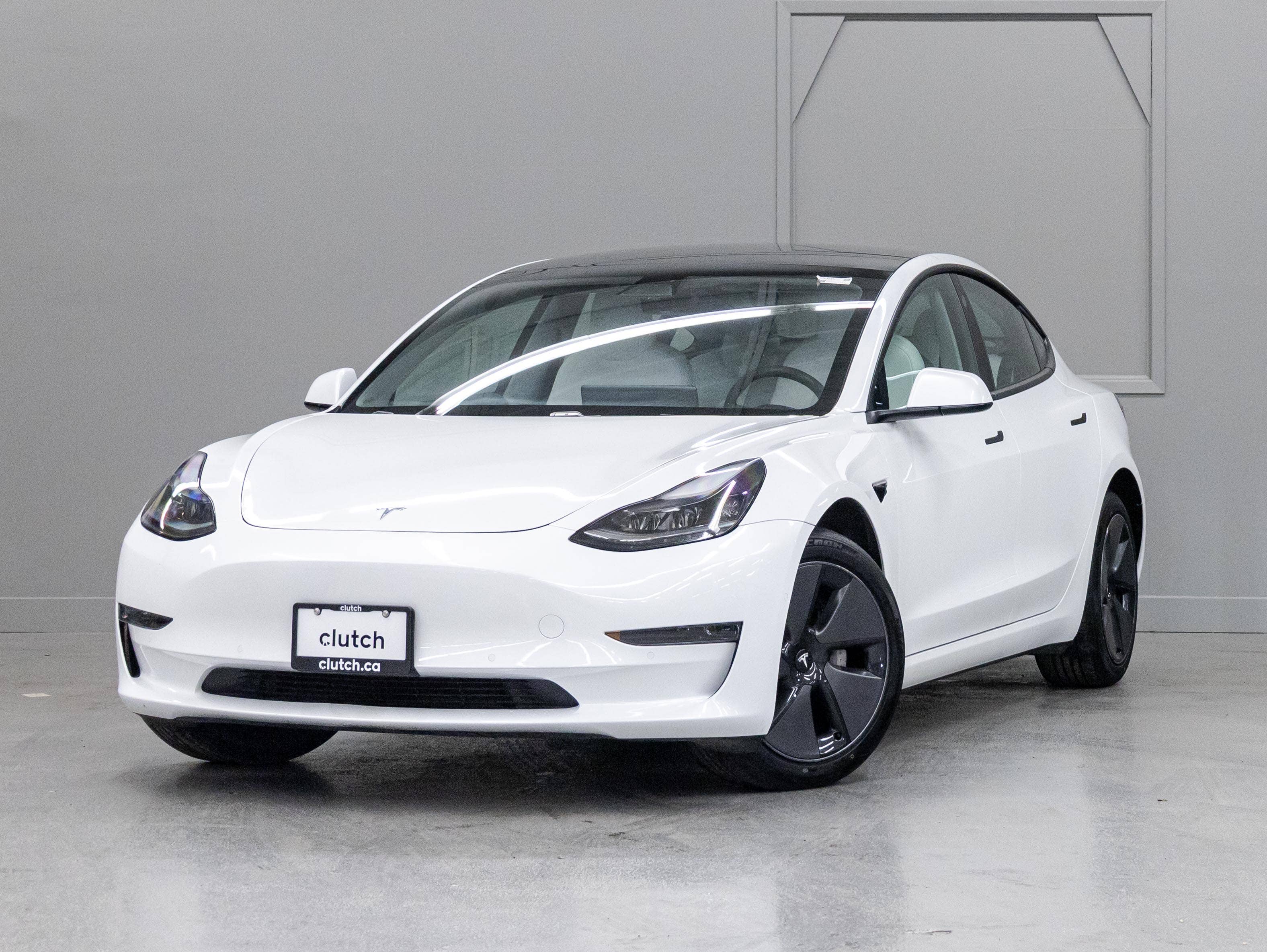 White 2021 Tesla Model 3 Sedan Rear-Wheel Drive Automatic