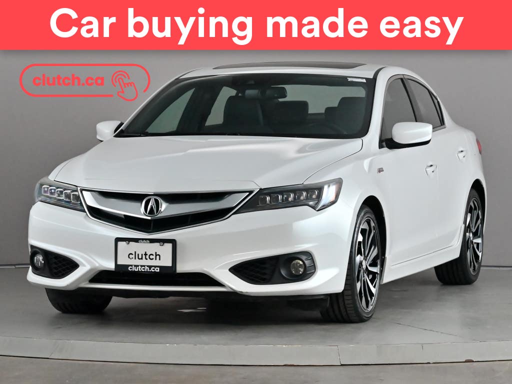 White 2018 Acura ILX Sedan Front-Wheel Drive Automatic
