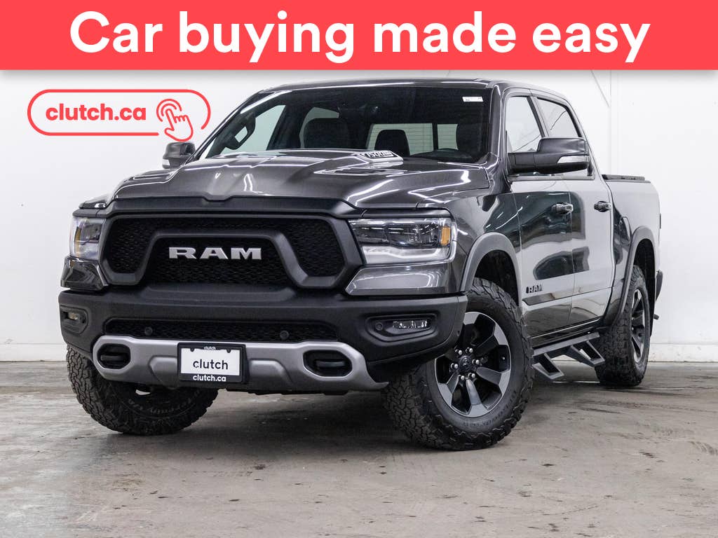 Gray 2019 RAM 1500 Rebel Crew Cab 4WD Pickup Truck Four-Wheel Drive Automatic