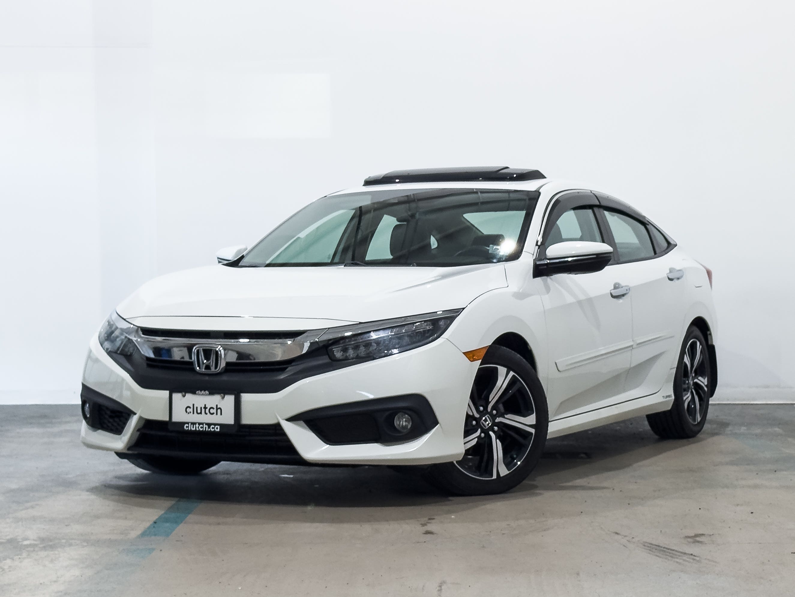 White 2018 Honda Civic Sedan Front-Wheel Drive Automatic