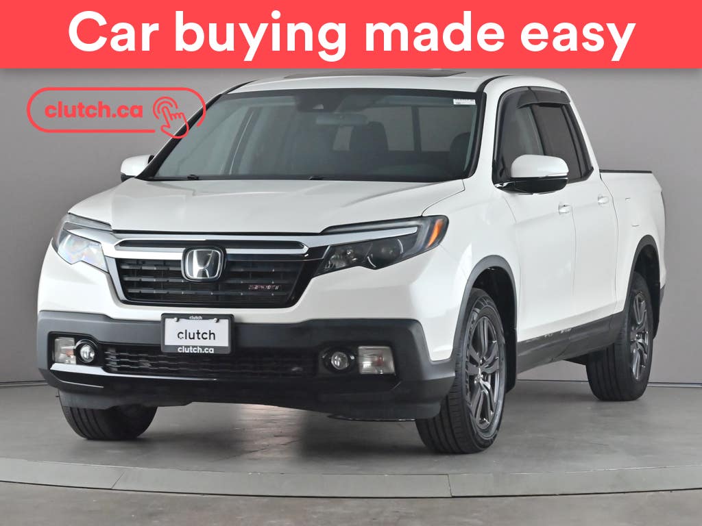 White 2019 Honda Ridgeline Sport AWD Pickup Truck All-Wheel Drive Automatic