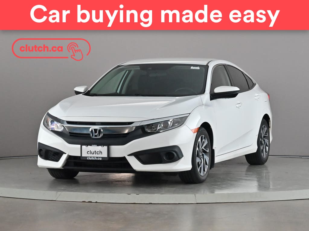 White 2018 Honda Civic Sedan Front-Wheel Drive Automatic