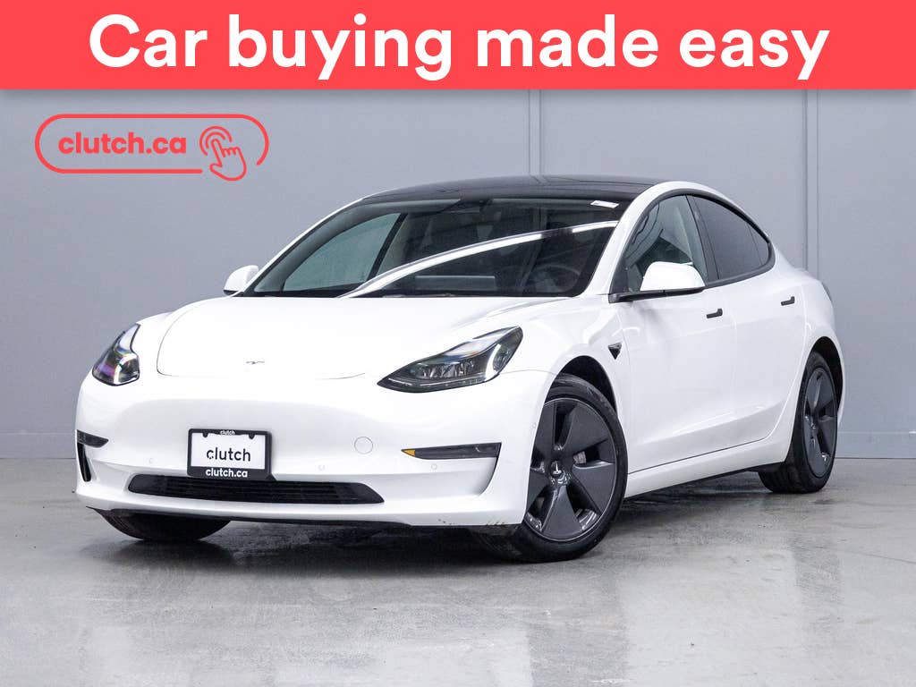 White 2022 Tesla Model 3 Sedan Rear-Wheel Drive Automatic